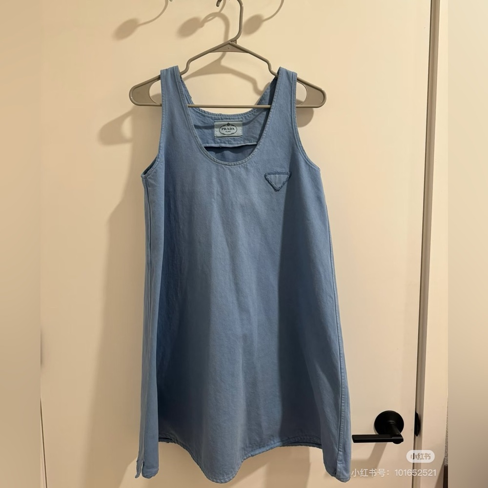 Prada Blue Sleeveless Denim Dress